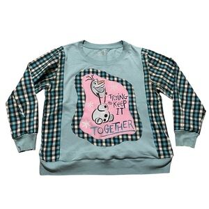 Unique Flannel Sleeve Holiday Sweatshirt I’m trying to keep it together L XL